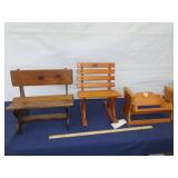 (2) Child Benches & Swing