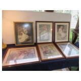 (6) Framed Prints