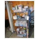Metal Shelf w/ Craft & Sewing Supplies