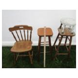 (3) Stools & Chair