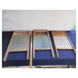 (3) Antique Washboards