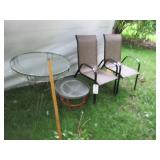 (2) Chairs, Stand & Table