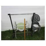 (2) Potty Chairs & Rack