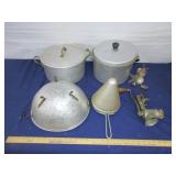 Meat Grinder, Aluminum Pots, Etc