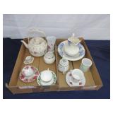 Pitcher w/ Bowl, Cups & Saucers, Etc