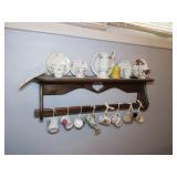 Shelf w/ Cups & Saucers