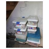 Bins w/ Crafts, Sewing Supplies & Dolls