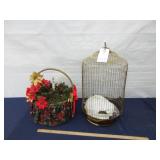 Bird Cage & Christmas Basket