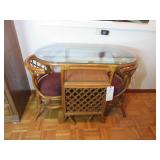 Rattan Table w/ 2 Chairs