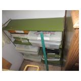 Sewing supplies & Green Shelf