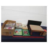 Magazines, Stand & Wood Case
