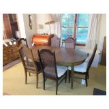 Dining Table w/ 6 Chairs & 2 Leaves
