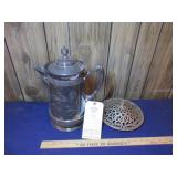 Silver Plate Coffee Pot & Dish Cover