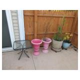 (4) Planter & (1) Stand