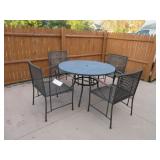 Metal Patio Table w/ (4) Chairs