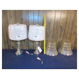 (2) Lamps & (2) Extra Shades