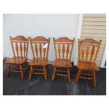 4 Oak Kitchen Chairs