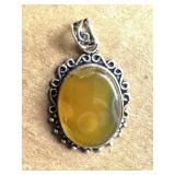 NEW Hand Crafted Pendant w/Fire Opal