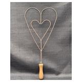 Heart Shaped Vintage Wire Rug Beater