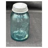 Vintage Blue Quart Ball Perfect Mason jar