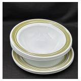 4 Corelle Vitrelle Soup Bowls/Dinner Plates