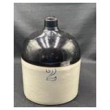 Vintage Western Stoneware 2gal Jug- Two Tone