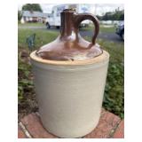 Antique 2 Gallon Stoneware Whiskey Jug NICE!