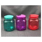 3 Alladin Mason Jar Cups w/Lids