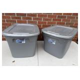 (2) Sterlite 18 Gallon Storage Totes- LIKE NEW!
