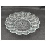 Glass Deviled/Pickled Egg Plate