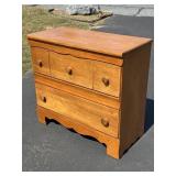 Wooden 2 Drawer Dresser- VERY NICE!
