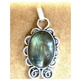 NEW Hand-Crafted Pendant w/Labradorite Gemstone