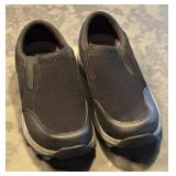 Men's Black Faux Leather/Suede Slip On Loafers