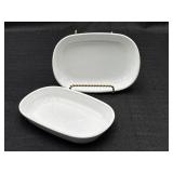 (2) Pyroceram Tableware Delta Air Lines by Corning