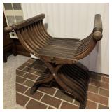 Antique Folding Savonarola Curule Chair