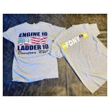 (2) FDNY Engine 10 Ladder 10 Tee Shirts Size S