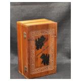 Antique Knitting Volumes Wooden Storage Box