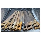 Lot of 12 Vintage Hand Saws  Wood Handles