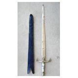 Decorative Medieval Fantasy Sword w/ Sheath  36in