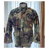 Vintage Woodland Camo Military Field Jacket Coat