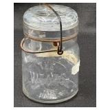 Vintage THE WEAR JAR Glass Canning Jar