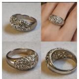 Sterling Silver Celtic Knot Ring Size 9.75 10.07g