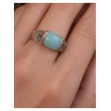 Sterling Silver Turquoise Style Cabochon Ring