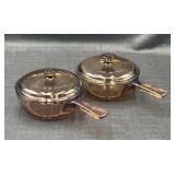 Corning Visions .5L Amber Glass Saucepans