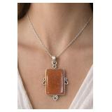 925 Sterling Silver Galaxy Stars Pendant 1 5/8in