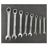 Quinn 8pc Ratcheting Wrench Set SAE Like New