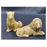 Ceramic Lion/Lioness Figures