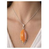 925 Sterling Australian Red Sea Coral Pendant