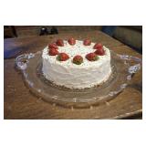 Fostoria Century Glass Handled Cake Plate 9.5in