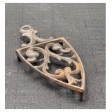 Vintage Cast Iron Sad Iron Trivet Stand 8.5in